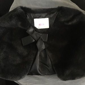 Faux fur shrug